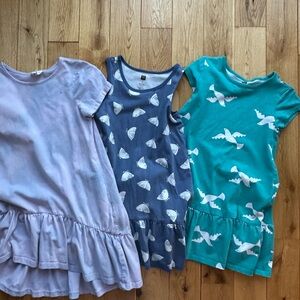 Tea Collection & Cotton On Drop Hem Girls Size 6 Lot Tie Dye Butterfly Doves